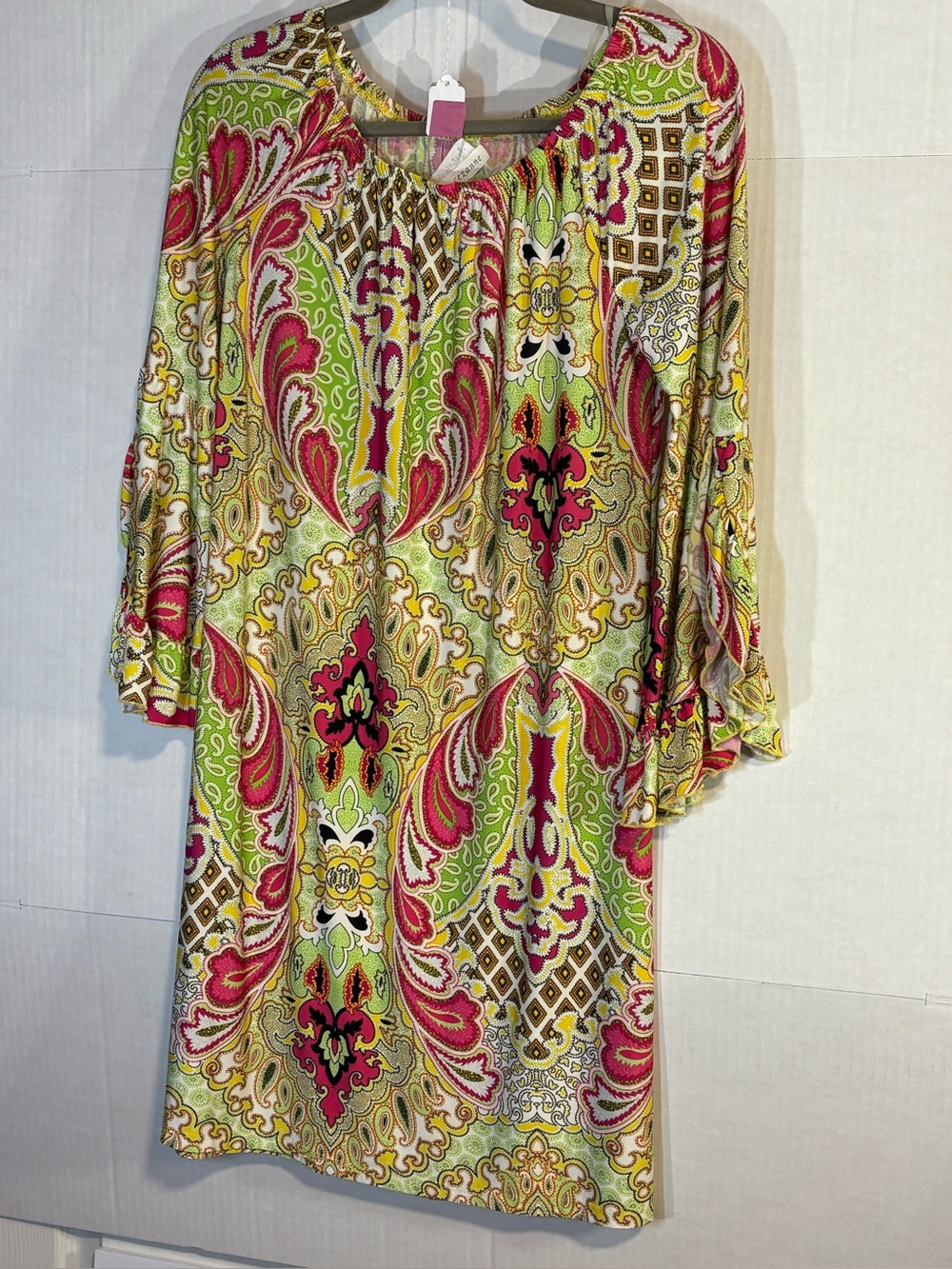 Cezame Colorful Flowy Dress with Ruffle Sleeves